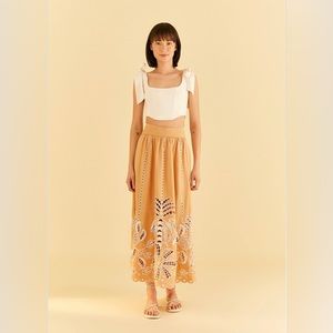 FARM Rio Tan Midi Skirt